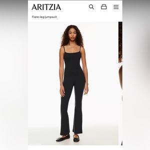 Aritzia Black Flare-Leg Jumpsuit